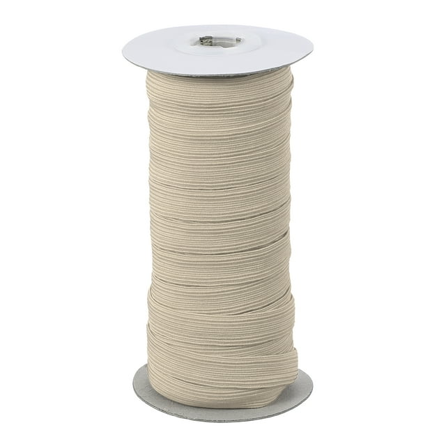 Correa Elástica Uxcell, Cuerda Elástica Plana de Poliéster para Costura y Proyectos de DIY Caqui 1/2 pulgada x 20 Yards