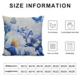 thumbnail image 5 of Leisuo Pillow Butterfly Freshness Color Fairy Summer Flowers Petal Hydrangeas Iris Nature Sofa Throw Pillow Cover Decorative Pillow Case for Couch Bed Car White, 5 of 5