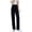 Black, variant on Women Wide Leg Pants with Pockets High Waist Stretch Dress Casual Flattering Fit Straight Leg Trousers by Yigetop Black L