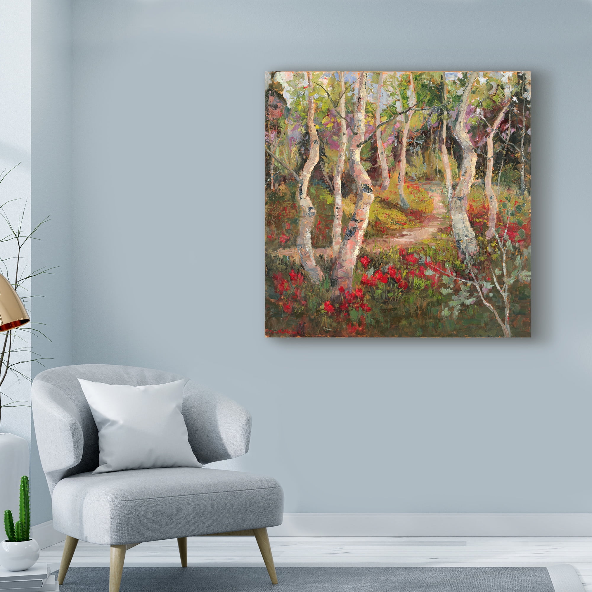Trademark Fine Art 'Four Seasons Aspens I' Canvas Art by Nanette Oleson