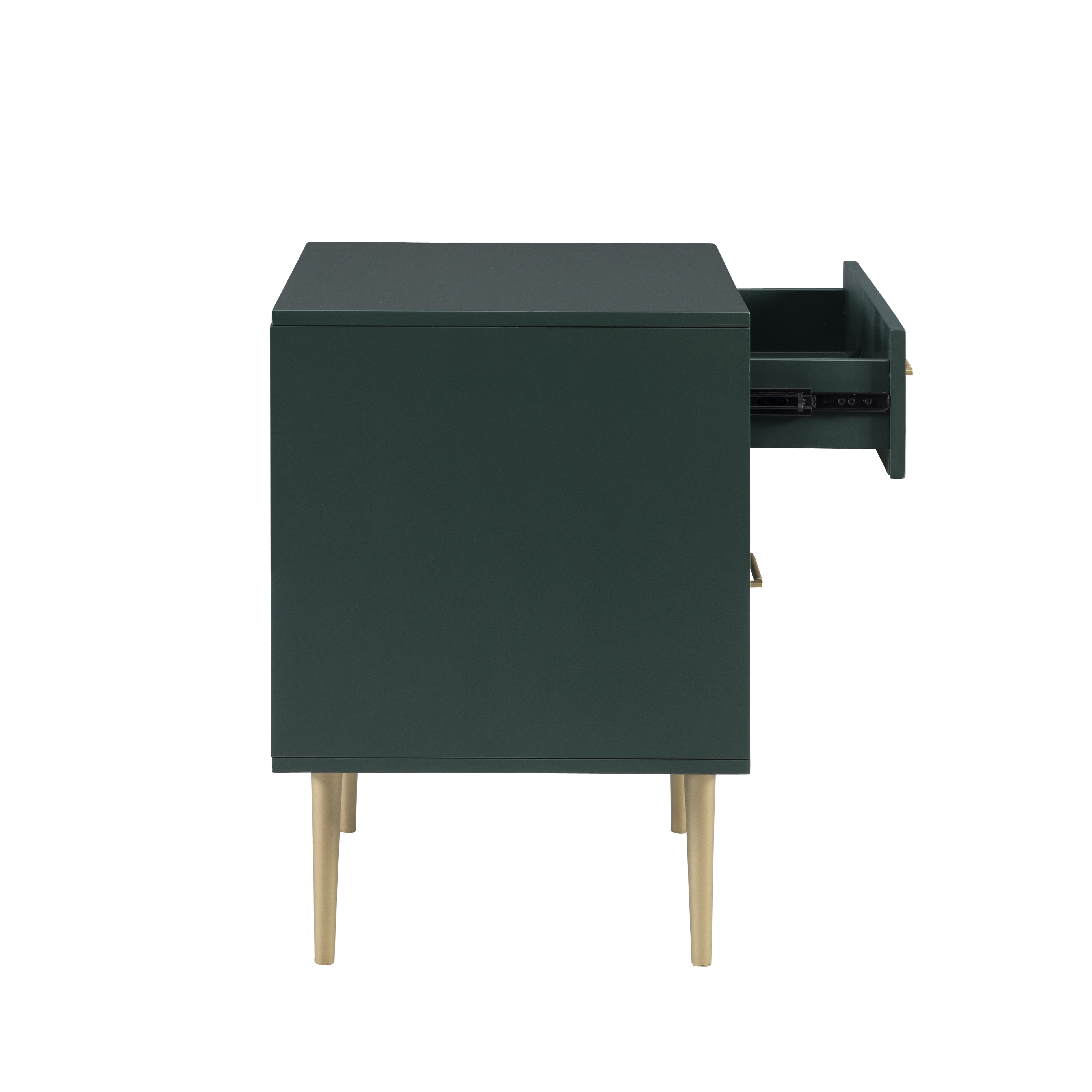 Linon Galena 2-Drawer Nightstand, Dark Green