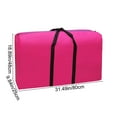 thumbnail image 3 of Large 100L Foldable Clothing Storage Bag with Zippers | Heavy-Duty 600D Canvas Material | Reinforced Handles for Blankets, Pillows & Christmas Tree Storage | Red & Pink Options, 3 of 7