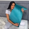thumbnail image 2 of 22 Momme Silk Pillowcase - Teal, 2 of 9