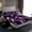 Black Purple, variant on Homewish Minimalist Lines Twin Sheet Sets 3pcs for Kids Children Teens,Abstract Geometric Stripes Twin Fitted Sheet Microfiber,Mid Century Breathable Flat Sheet,Ultra Soft Home Decor