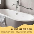 thumbnail image 3 of Wave Grab Bar for Bathroom Shower Toilet Steps Home/304 Stainless Steel/Oil Rubbed Bronze/Right/ 36", 3 of 14