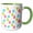 Green/White, variant on 3drose, Cute Aqua Blue, Red, and Green Decoratred Easter Egg Pattern, 11oz Two-tone Yellow Mug