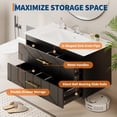 thumbnail image 4 of 36 inch Bathroom Vanity with Sink Combo, Floating Bathroom Vanity with Ceramic Basin, 2 Large Drawers with Gold Handle, Soft-Close Design, Easy Assembly, Black, 4 of 6