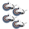thumbnail image 1 of CRAFTHROU 4 Pcs Roulettes Rouleau Frein Multi PVC pour Chariots Industriels, 1 of 5