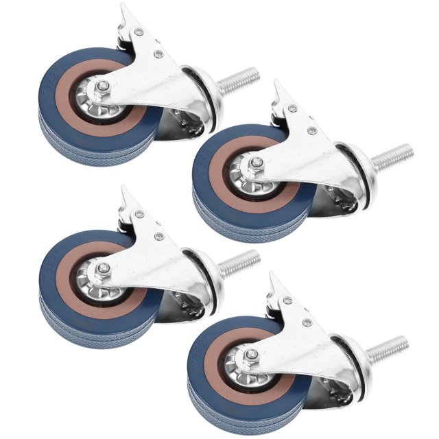 CRAFTHROU 4 Pcs Roulettes Rouleau Frein Multi PVC pour Chariots Industriels