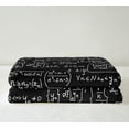 thumbnail image 2 of Math Theme Fleece Blanket Mathematical Formula Throw Blanket Geometry Stripe Numbers Sherpa Blanket for Couch Bed Sofa Black White Fuzzy Blanket Room Decor Plush Blanket 40"x50", 2 of 6