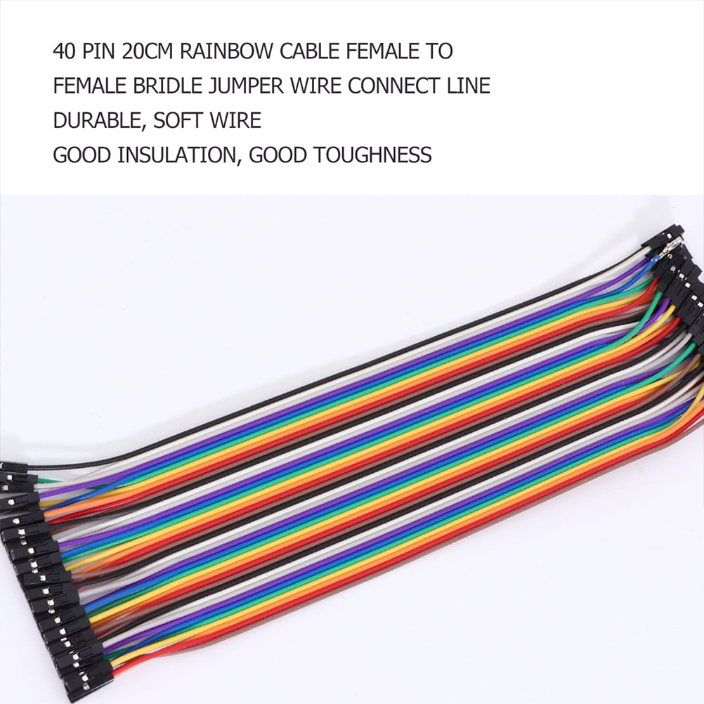 Line Jumper Cable Breadboard Prototyping Solder Circuits Wire Female 20 PCS