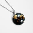 thumbnail image 4 of Halloween Castle Stylish Glass Circular Pendant Necklace - Women's Necklaces, 4 of 5
