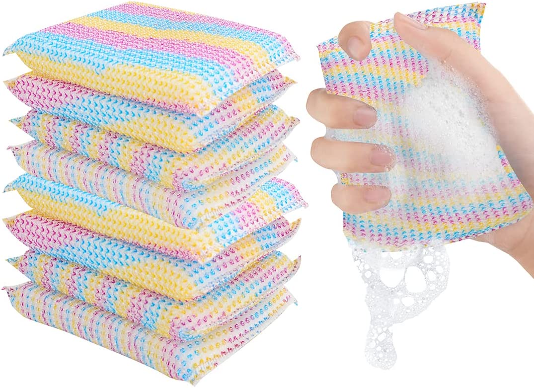 HZKAICUN 20 Packs Kitchen Sponge for Dishes, Reuseable Scouring Sponge