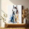 thumbnail image 6 of Siberian Husky Watercolor Canvas Wall Art Home Decor Pet Gift for Living Room Bedroom Office Living Room, 6 of 8