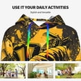 thumbnail image 4 of Picia Urban Graffiti Scorpion Illustration Pattern Casual Women's Hoodie, Hooded Sweatshirt with Kangaroo Pocket, Comfortable Pullover with Eye-catching Drawstrings-XX-Large, 4 of 7