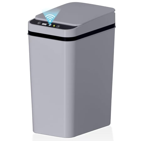 Cuopluber Bathroom Smart Touchless Trash Can,2.2 Gallon Automatic Motion Sensor Rubbish Can with Lid,Electric Waterproof Narrow Small Garbage Bin for Kitchen, Office, Living Room, Toilet, Bedroom, RV