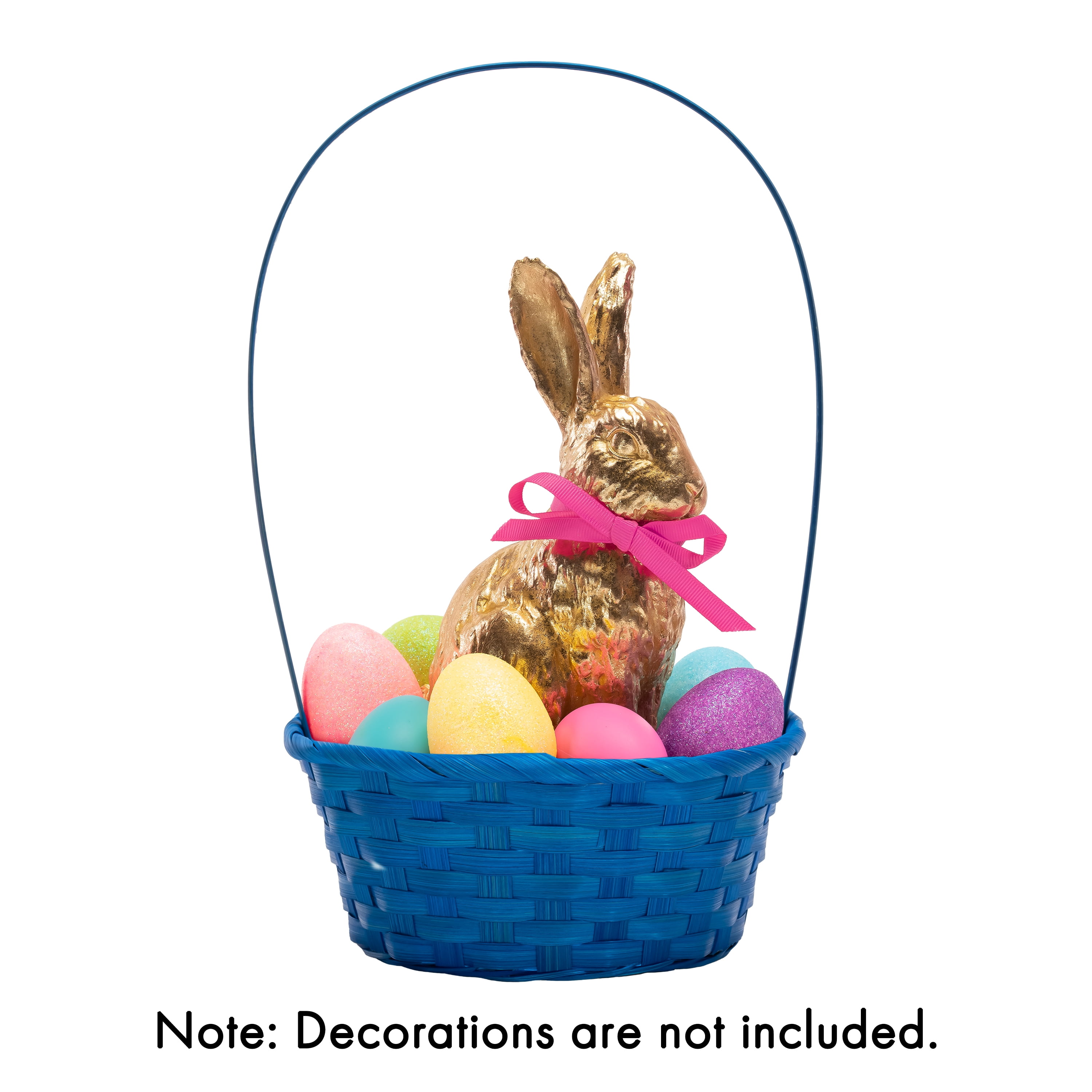 Way To Celebrate! Small Bamboo Easter Basket, Blue