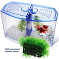thumbnail image 3 of 1 Set of Plastic Fish Tank Plastic Desktop Aquarium Artificial Plants Kit, 3 of 5