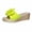 Yellow, variant on Women's House Slippers Women Fashionable And Casual Summer Flower Thick Soled Outdoor Sloping Heel Sandals,Black,42