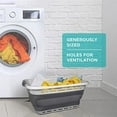 thumbnail image 4 of Brookstone Collapsible Laundry Basket, Space Saving & Foldable, Gray, 4 of 5
