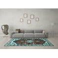 thumbnail image 3 of Ahgly Company Indoor Rectangle Persian Light Blue Traditional Area Rugs, 7' x 10', 3 of 4