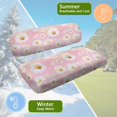 thumbnail image 5 of HUIACONG Daisy Pattern Comfortable Golf Cart Seat Cover, Foldable Design Non-Slip Universal Fit Golf Cart Seat Towel Protector for EZGO Club Car Bench Seats, 5 of 7