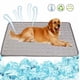 thumbnail image 4 of Alfombrilla de enfriamiento para perros duradera, tela Oxford de 0,4 mm de espesor mejorada + tapete de enfriamiento automático para mascotas de PVC (XL 70 * 100 cm) - Gris, 4 of 5
