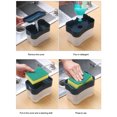 thumbnail image 3 of Dish Brush Dispenser with Dish Brush Wide Mouth Quick Foaming Automatic Liquid Filling Push Type Detergent Dispenser Kitchen Tool, 3 of 6