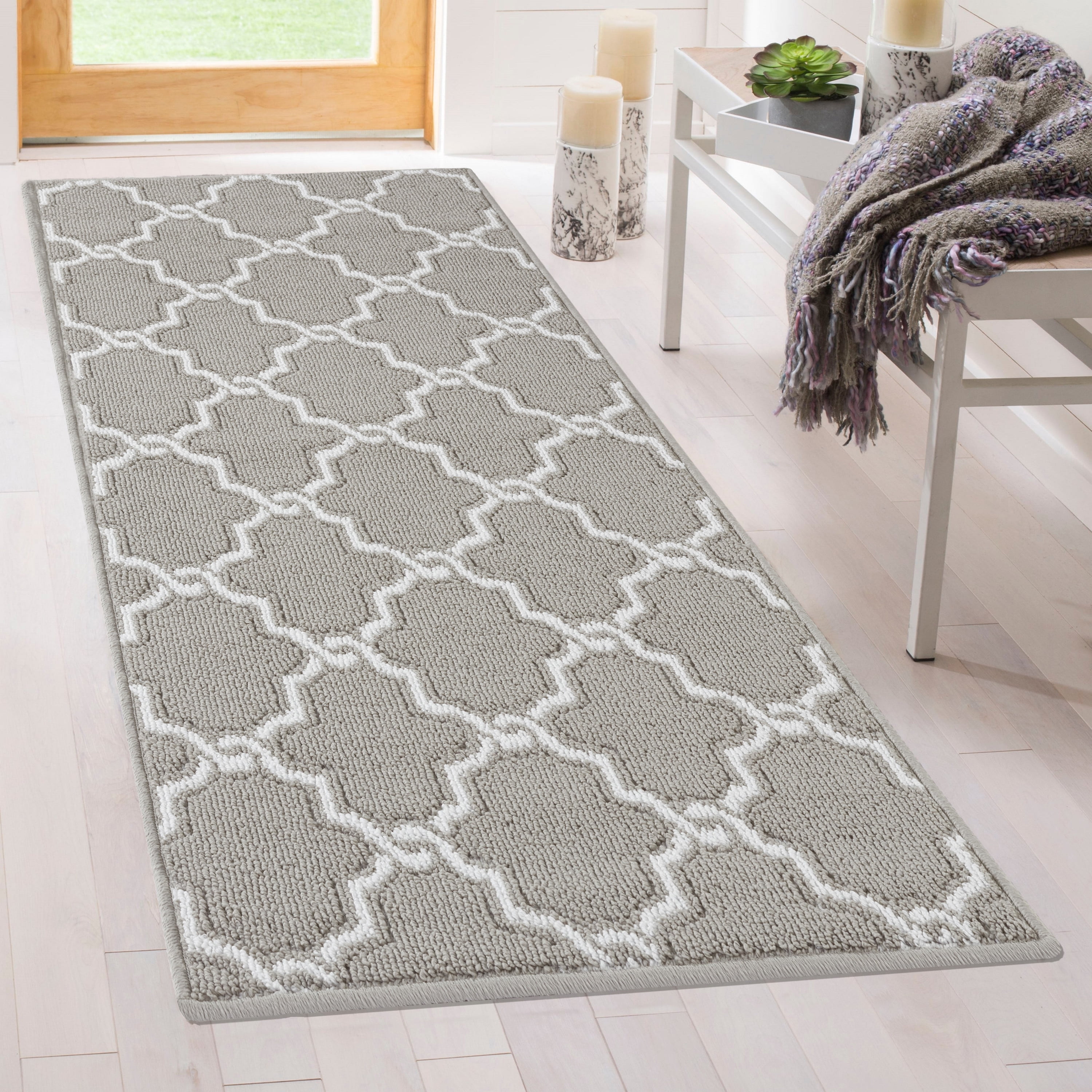 Javen Light Gray Machine Washable Non-Skid Rug Latitude Run Rug Size: Rectangle 7'9 x 10'3