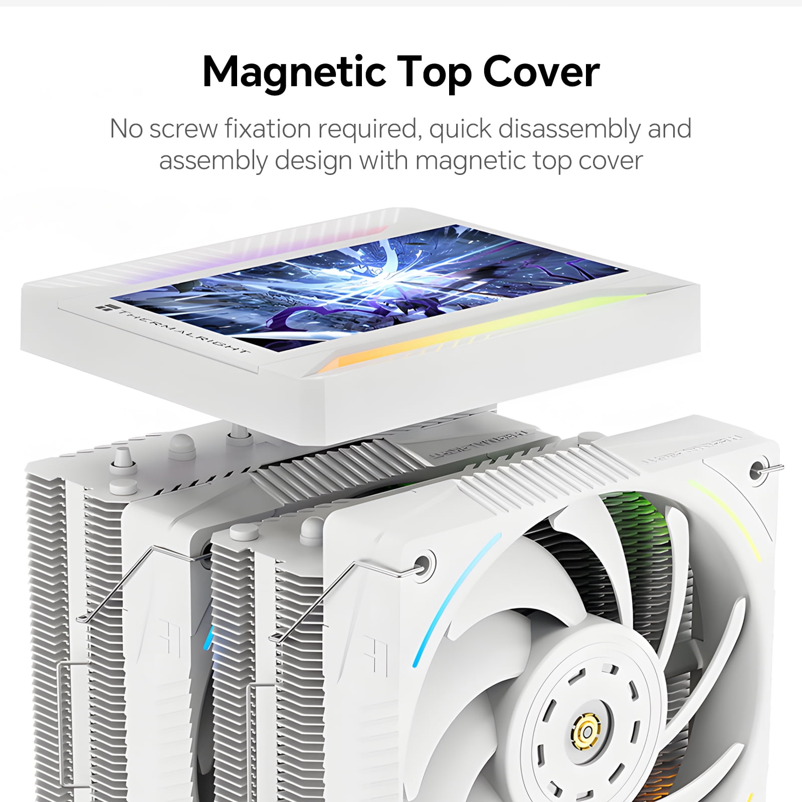 Thermalright Peerless Assassin 120 Vision MAX ARGB CPU Cooler, 5 Inch LCD, TL-K12 2150RPM 120mm Fans, for Intel 1851/1700, AMD AM4/AM5