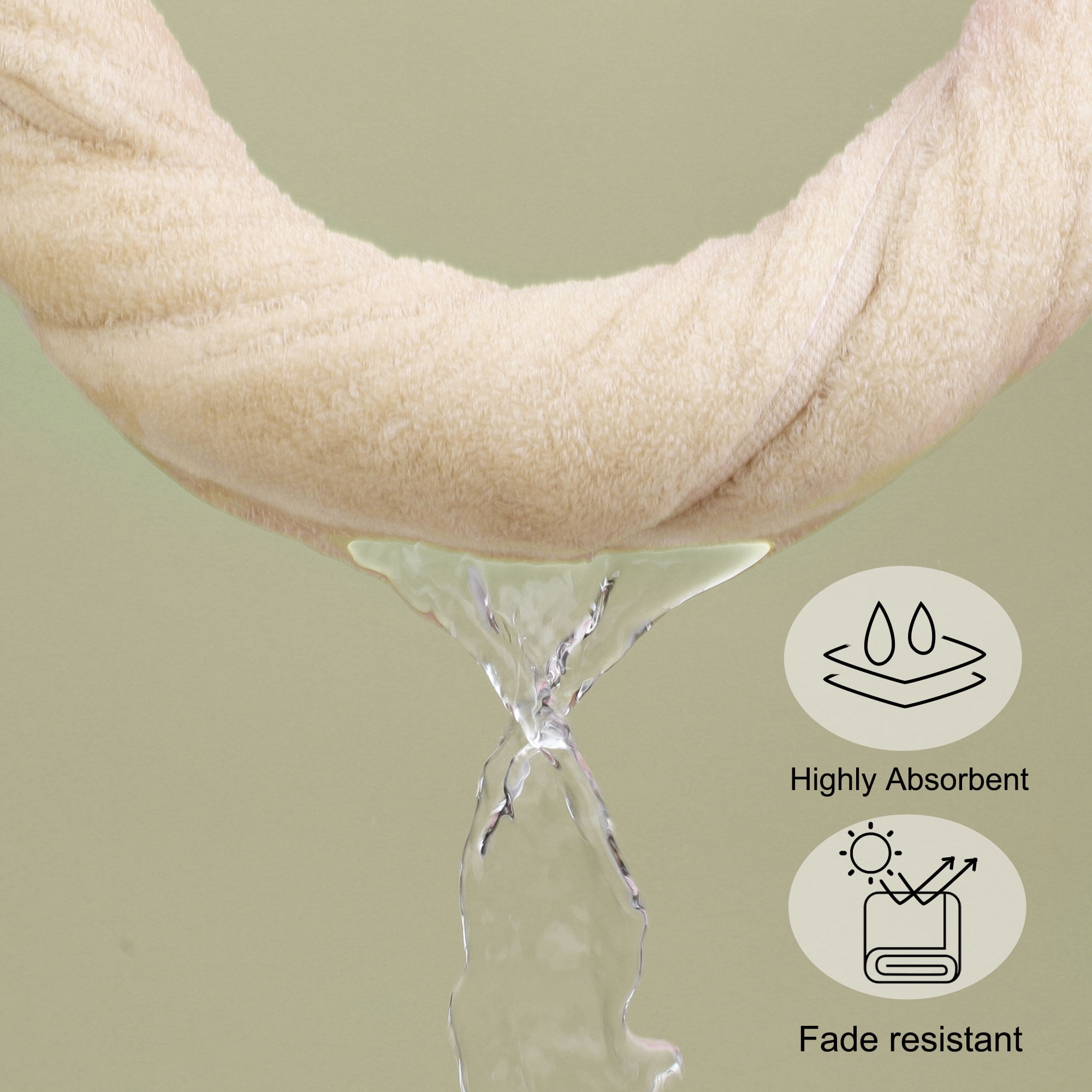 Unique Bargains Bath Towel Set 27" x 54" Soft 100% Combed Cotton 600 GSM Luxury Towels 2 Champagne