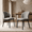 Gray, variant on Firmoz Upholstered Dining Chairs Set of 2, Modern Fabric Kitchen Side Chairs with Wood Legs, Brown