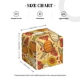 thumbnail image 4 of Lsque Pumpkin And Sunflower Printed Tissue Box Cover Holder, Facial Paper Organizer Dispenser,Square with Bottom Belt, PVC Leather Decorative Organizer, 4 of 8