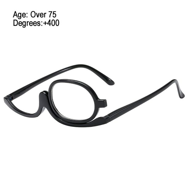 Gafas de lectura bifocales de montura plegable giratorias – Gafas lectoras de maquillaje cosmético de doble cara para maquillaje de precisión en los ojos, 13,4x4,2 cm, 1 pack