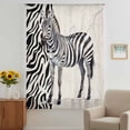 thumbnail image 3 of Vintage Zebra Sheer Curtains 72 Inches Long, Modern Art Animal Watercolor Light Filering Curtains, Breathable Simi Curtain Privacy Drapes for Living Room Bedroom Lightweight Window Treatment, 3 of 9