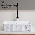thumbnail image 3 of LiviNest Modern Vessel Sink for Bathroom Vanity: 3-in-1 Art Basin Set with Faucet & Drain - 20x14 Inch Black White Marble Porcelain Ceramic Above Counter Sink for Master Guest Bathroom, 3 of 6