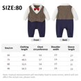 thumbnail image 2 of 1 Piece Baby Boy Cute Gentleman Spring and Autumn Brown Bodysuit, 2 of 5