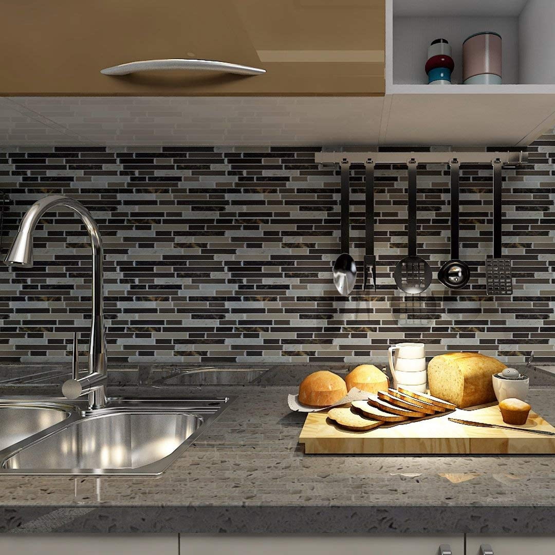 12 x12 Peel And Stick Tile For Kitchen Backsplash 6 Tiles Walmart 12 x12 Peel And Stick Tile For Kitchen Backsplash 6 Tiles Walmart