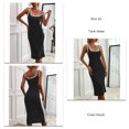 thumbnail image 4 of Tank Dress, Slim Fit Knitted Sleeveless Dress Casual For Daily Life For Wedding Dating, 4 of 6