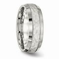 thumbnail image 4 of Stainless Steel Brushed and Polished Hammered 7.50mm Band Size: 13; for Adults and Teens; for Women and Men, 4 of 6