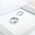 thumbnail image 3 of Accessories Micro Diamond Stainless Steel Ring Titanium Steel Couple Ring Gloss Simple Single Diamond Ring, 3 of 5