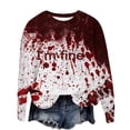 thumbnail image 1 of VBARHMQRT Womens Sweatshirt Womens Print Sweatshirt Oversize Sweatshirts Crewneck Long Sleeve Pullover Top, 1 of 4