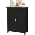 thumbnail image 3 of Black Bathroom Storage Cabinet,Bathroom Cabinets Freestanding with 2 Doors,Towel Cabinet for Bathroom Floor Cabinet,Restroom Cabinet,Small Storage Cabinet for Office,Restaurant,Living Room, 3 of 19