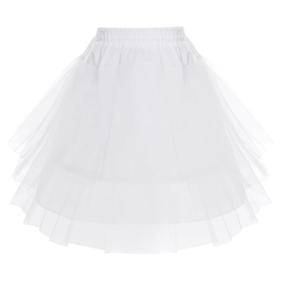 DPOIS Kids Flower Girls 3 Layers Crinoline Petticoat Pettiskirt