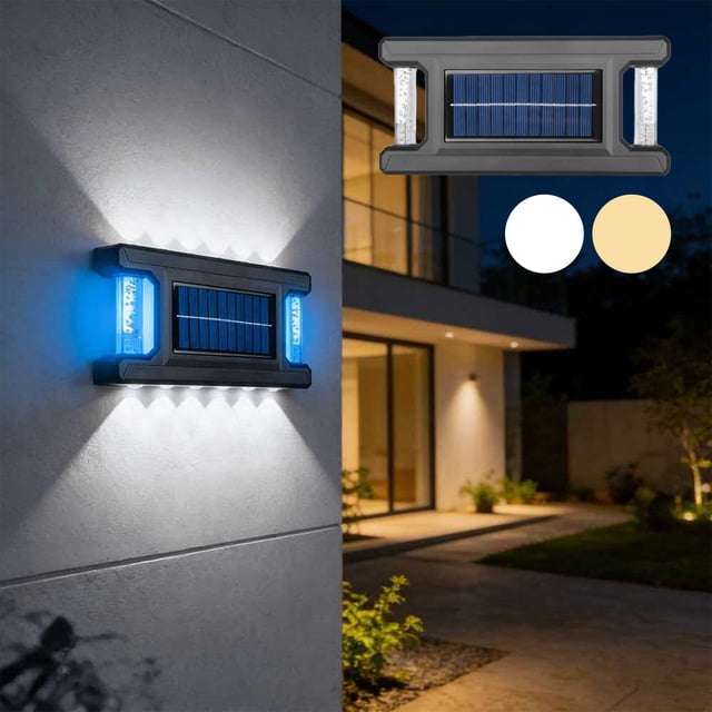 Sentmoon Wall Sconce Wall Sconces Solar Outdoor Wall Lights Waterproof Motion Sensor Lights for Gardens Ambient Lighting for Villa Exteriors Channel Lights for Home Gardens