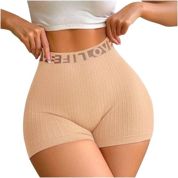 Jamicy Womens Underwear Tummy Control High Waisted Sports Shorts Breathable Seamless Underwear