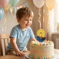 thumbnail image 6 of Number Birthday Candles, Cute Cartoon Creative 3D Design Smokeless Wax for Kids Adults Cake Topper, Sparkler Numeral 0-9 for Wedding Anniversary Baby Shower Party Decorations Supplies, H, 6 of 6