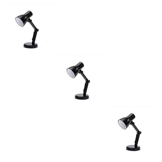 VONKY Mini Lampe de Lecture Réglable Pliable Lampe de Lecture Il pour Protection Lampe de Table pour Maison Chambre Lumière de Nuit Chaude Lampe de Bureau pour Ordinateur Portable Noir 3Ensemble