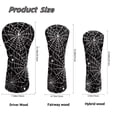 thumbnail image 6 of Uorisanigo Golf Club Head Covers, Halloween Spider Web Print Driver Cover Fariway Wood Headcovers Hybrid Head Covers 3/5 Wood Headcover Leather Headcovers for Club Protective, 6 of 7