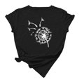 thumbnail image 1 of B91xZ Womens T-Shirt Col Rond en Coton à Manches Courtes, Noir m, 1 of 3